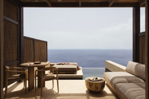 Phòng nghỉ tại Gundari hướng ra biển Aegean với hồ bơi riêng tại Folegandros