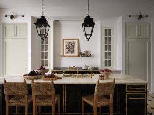 trang trí nhà Lincoln Park của Sasha Adler tại khu vực phòng ăn sang trọng